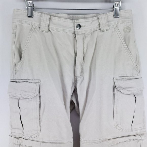 Guide Series Convertible Hiking Pants Men's Size 32x32 Tan Gusseted - Picture 2 of 7